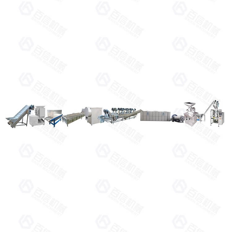 Large output garlic processing line